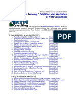 Jenis Training/ Pelatihan Dan Workshop - KTN Consulting - Bandung & Jakarta