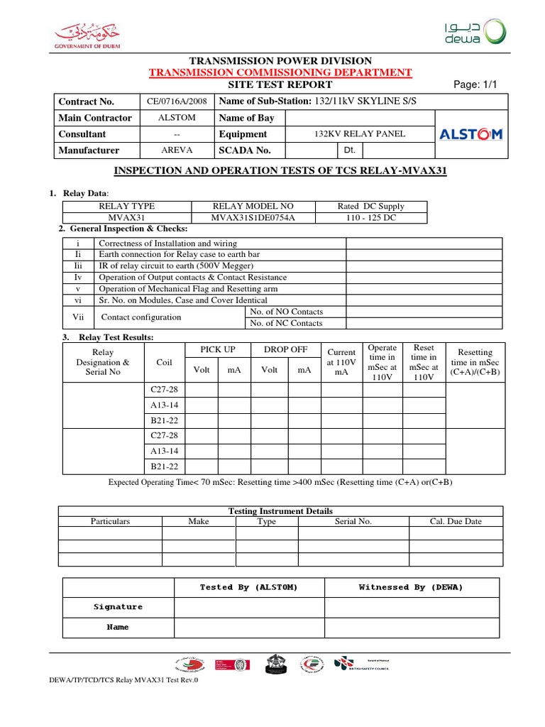 MVAX31 Relay Test Report | PDF | Science & Mathematics | Technology ...