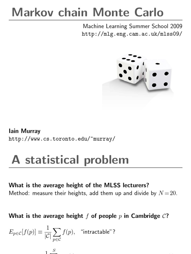 MCMC Brief | PDF | Monte Carlo Method | Markov Chain