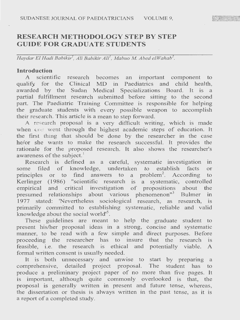 Research Methodology Step by Step Guide For Fraduate Stuedents | PDF