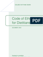 Code of Ethics For Dietitians