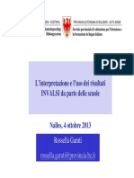 L'interpretazione e L'uso Dei Risultati INVALSI Da Parte Delle Scuole