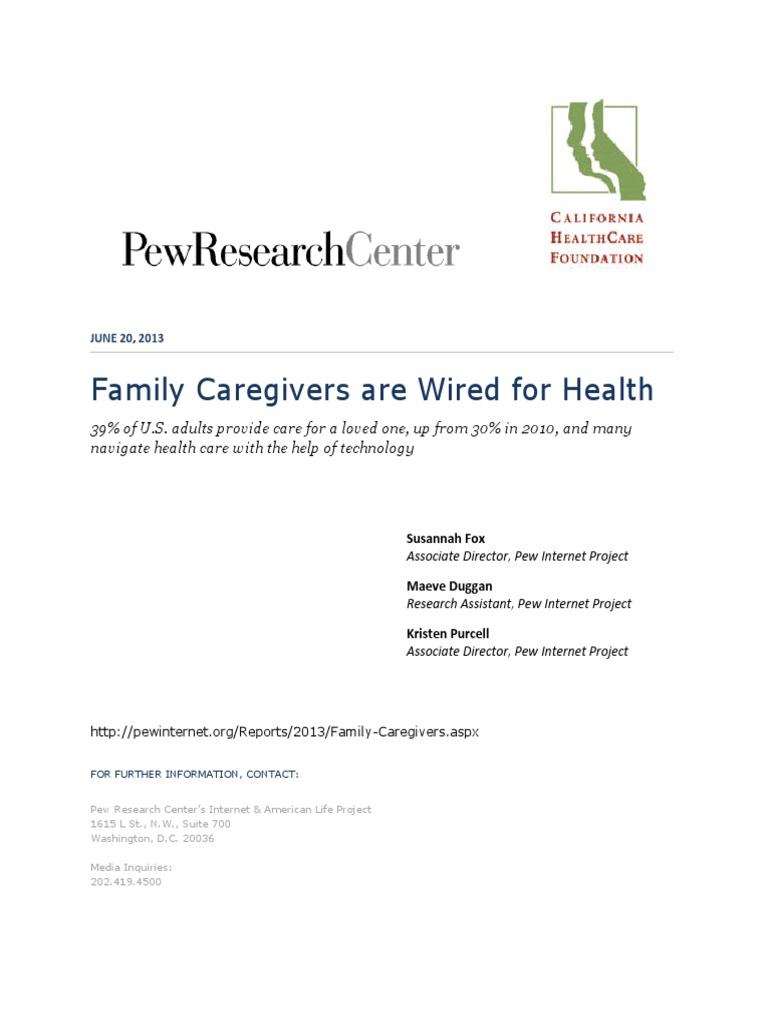 Caregivers' Use of Technology for Health | PDF | Caregiver | Chronic ...