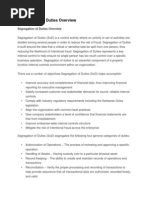 Segregation of Duties Overview