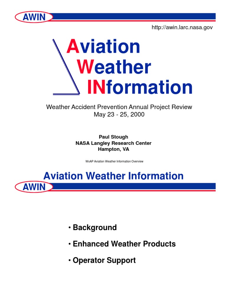 Aviation Weather Information Overview | PDF | National Weather Service ...