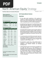 Download NA Equity Strategy 2014 Outlook by dpbasic SN192315502 doc pdf