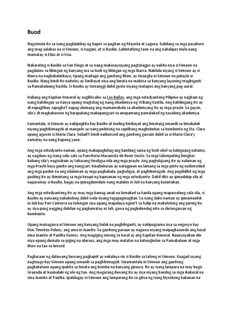 Filipino Buod | PDF