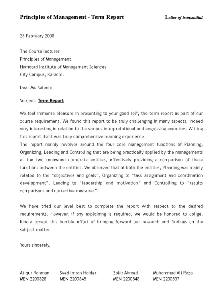 Rfp transmittal letter sample image