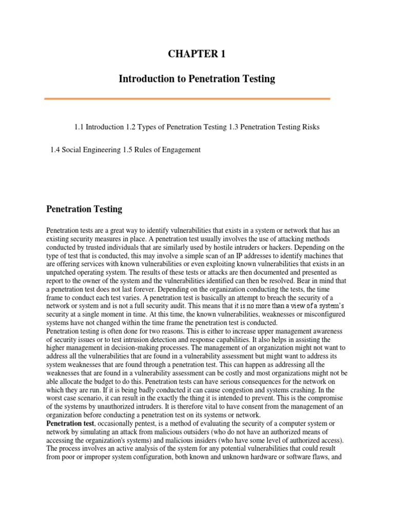 Overview of Penetration Testing Methods | PDF | Vulnerability ...