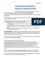 CAP1 Caratteristiche Generali Delle Risposte Immunitarie