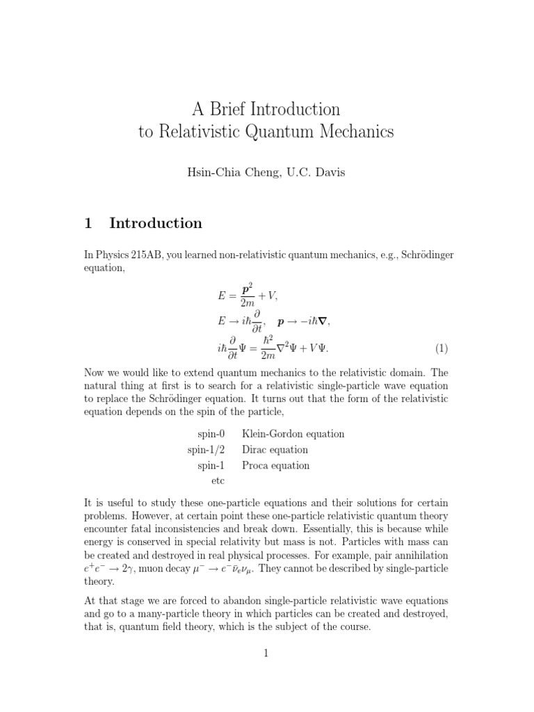 洋楽 Relativistic Quantum Mechanics Relativistic Quantum Mechanics. Wave Equations