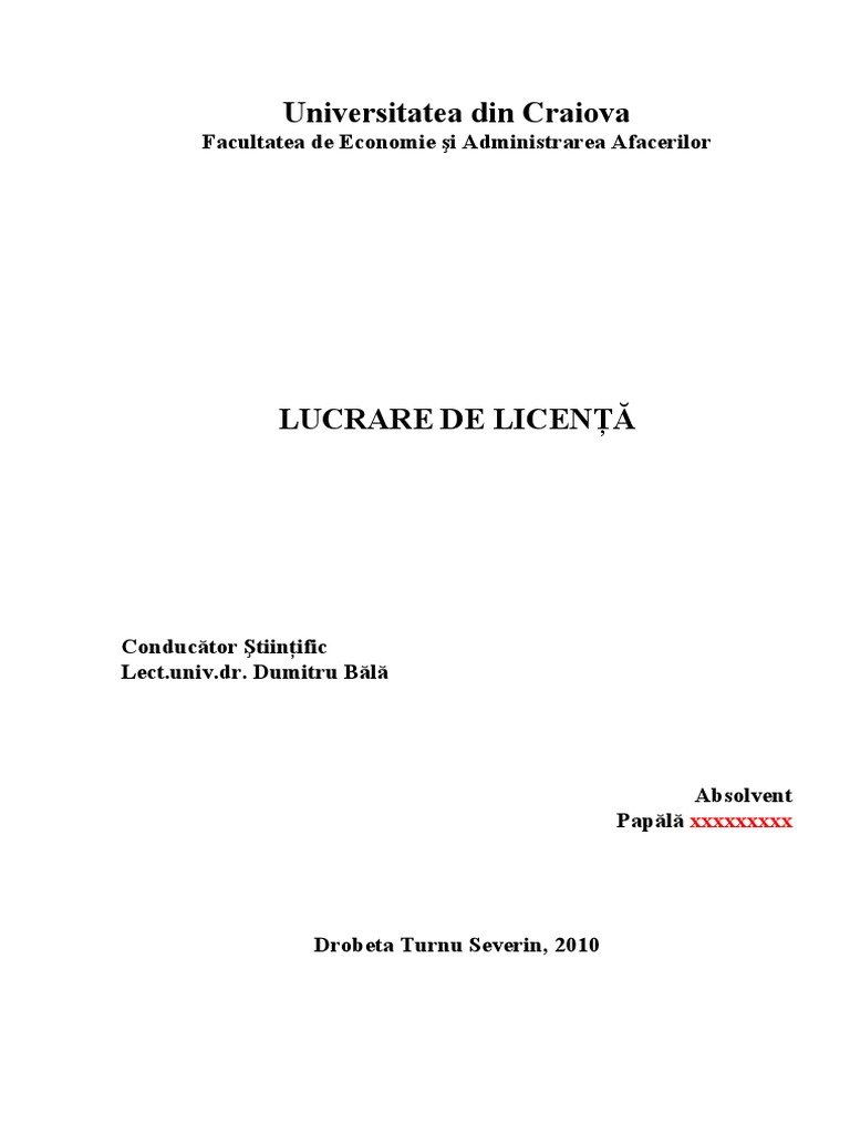 Lucrare de Licenta Ase | PDF