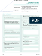 Application For VAT Registration UK