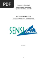 Lucrare de Practica SC Sensiblu SRL