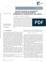 Highly active Pd and Pd–Au nanoparticles supported on functionalized graphene nanoplatelets for enhanced formic acid oxidation