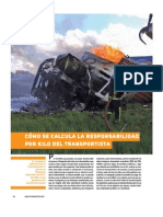 Cálculo de la responsabilidad por kilo del transportista en internacional y nacional