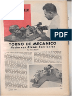 Torno de Mecanico Hecho Con Piezas Corrientes Mecanica Popular PDF