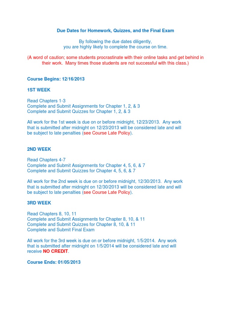 Course Assignment and Exam Deadlines | PDF | Technology & Engineering