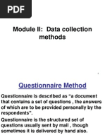 Questionnaire Method 