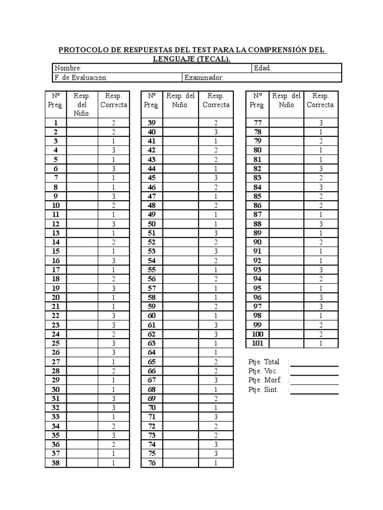 TECAL test