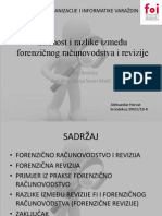 Sličnost I Razlike Između Forenzičnog Računovodstva I Revizije