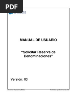 Manual de Usuario - Solicitar Reserva de Denominaciones