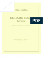 Welzel, Hans - Derecho Penal. Parte General