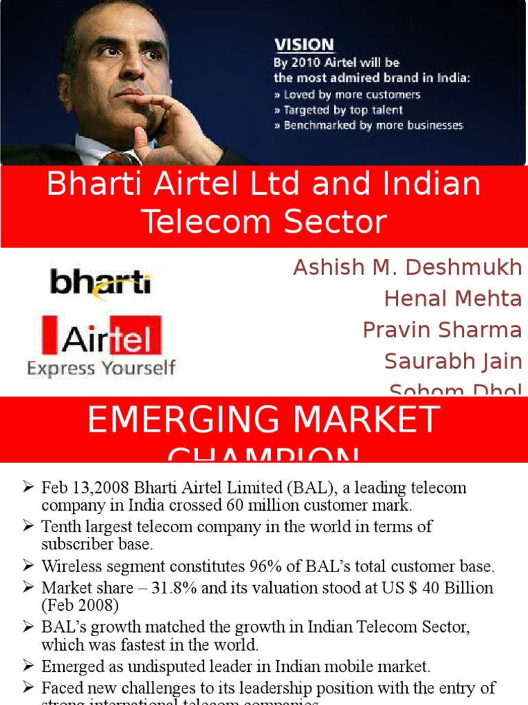 Airtel Ppt Information And Communications Technology Telecommunications