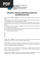 Questões 3 - Práticas Comerciais e Defesa do Consumidor em Juízo