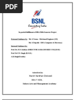 Download Bsnl Summer training Project by tazzyrocks SN19240840 doc pdf