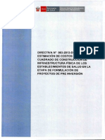 Directiva #3 ESTIMACION DE COSTOS DE CONSTRUC.