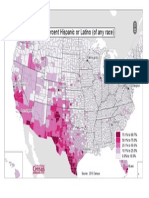 US Map of Hispanic Population by County