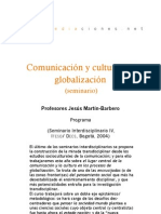 Seminario - Comunicación y Culturas en Globalización