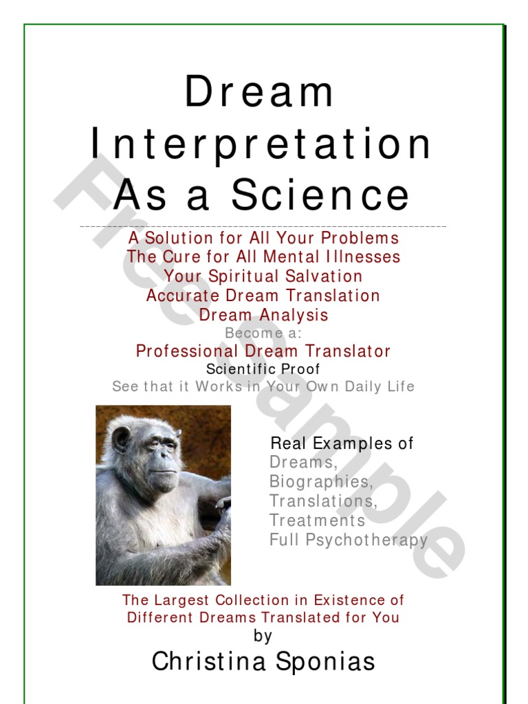 Dream Interpretation as a Science Sample (86 Pages!) Dream