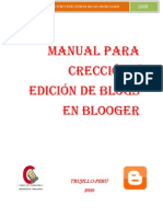 Manual para la creación y edición de blogs en blogger