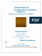 Comparative Analysis of Different Insurance Products