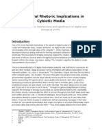 Procedural Rhetoric Implications in Cybiotic Media: An Overview of The Intersections and Significance of Digital and Biological Media.