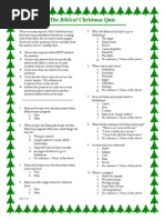 The Biblical Christmas Quiz References and Answers | Gospel Of Matthew