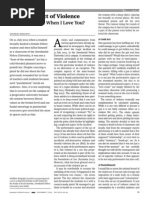 Love as an Act of Violence