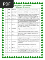 The Biblical Christmas Quiz References and Answers