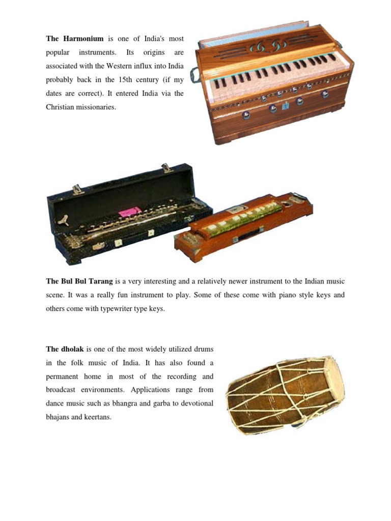 Indian Musical Instruments Guide | PDF