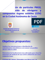 Determinación de Partículas PM10, PM2,5 Dióxido de Nitrógeno y Compuestos Órgano Volátiles (COV) en La Ciudad Autónoma de Ceuta