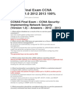 CCNAS Final Exam CCNA Security 1