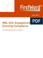 Summary-MSL and KOL Regulatory Compliance