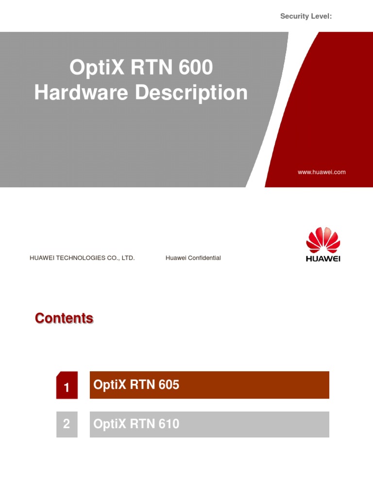 OptiX RTN 600 Series Overview | PDF | Information And Communications ...