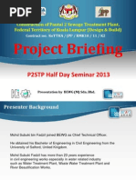 Project Briefing on Pantai 2 Sewage Treatment Plant 