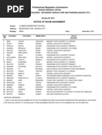 Download LET 01-2014 Room Assignment - Secondary by PRC Baguio SN192476074 doc pdf