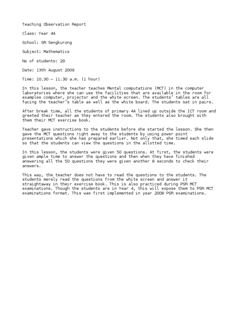 Observation essay example free picture