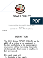 Power Quality: Presented by - Kaustubh Nande and Group Guided by - Prof. P.M.M. (YCCE)