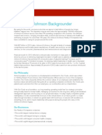 Johnson & Johnson Backgrounder: Our Philosophy